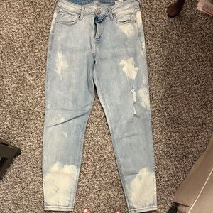 Light Blue Distressed Women Jeans